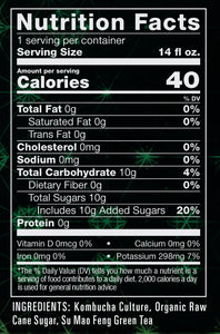 PURE GREEN KOMBUCHA - 6 pack of 14oz bottles