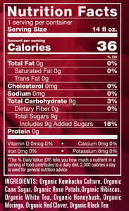 ROSE VITALITY KOMBUCHA - 6 pack of 14oz bottles